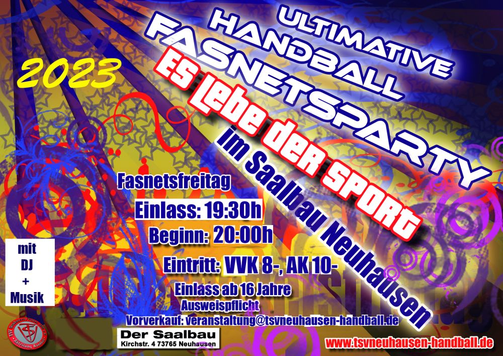 Die ultimative Handball-Fasentsparty ist zurück