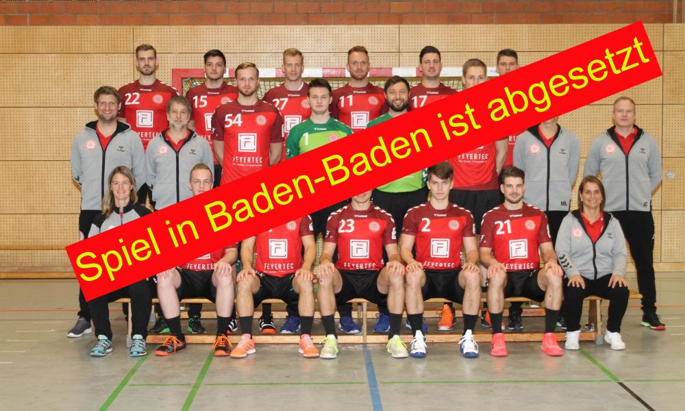 Spiel in Baden-Baden abgesetzt – Trainingsbetrieb ruht